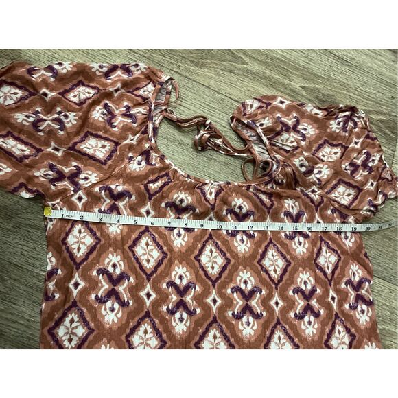 Knox Rose Medium Brown Boho Oversized Dress New - Picture 5 of 8